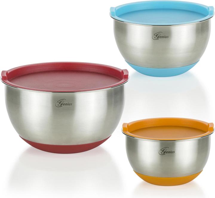 Immagine prodotto Genius Set di ciotole in acciaio inox (22 cm, 3 l, 3 x)