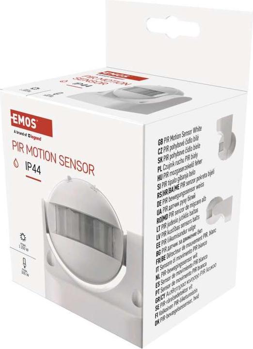 Actual product image Emos Motion detector (PIR sensor) IP44 1200W White (12 m)