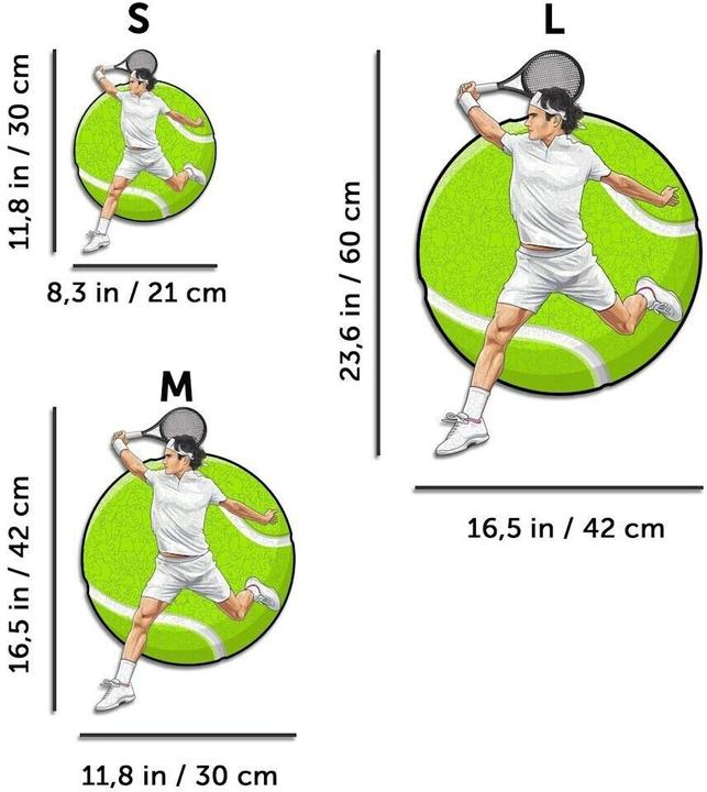 Actual product image Iconic Roger Federer - Tennis - Wooden Puzzle Size S (150 pieces) (150 pieces)