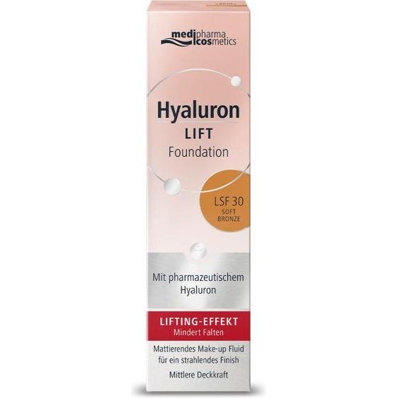 Thumbnail - Medipharma, Foundation, cosmetics Hyaluron Lift Foundation LSF30 soft bronze mit Lifting-Effekt, 30 ml Creme