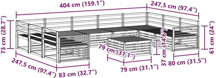 Produktbild vidaXL Outdoor-Sofa