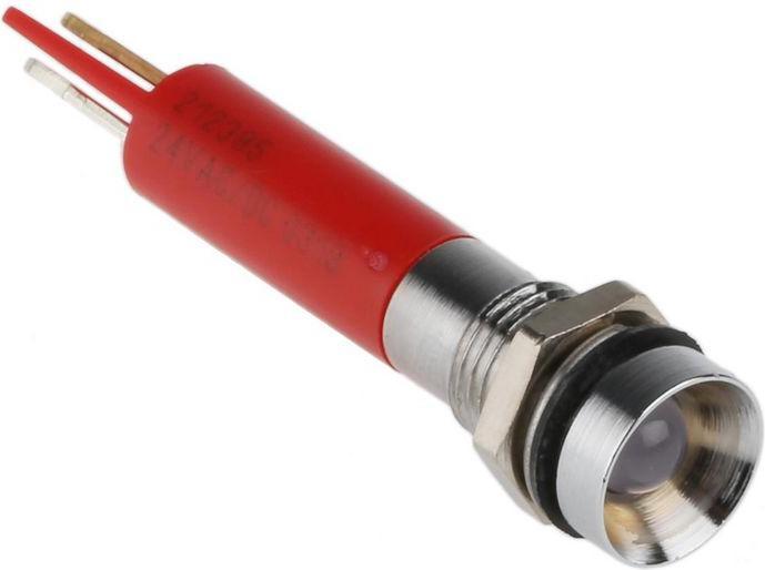 Produktbild RS PRO LED rot 24Vac/dc 8mm chrome innen