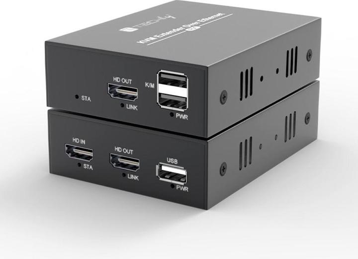 Techly Extender KVM HDMI/USB 1080p60Hz do 100m po skrętce Kat6