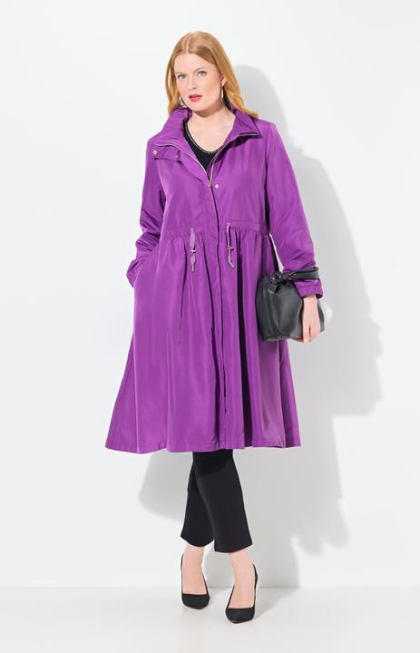 Produktbild Ulla Popken Mantel, wasserabweisend, Kapuze, 2-Wege-Zipper (46, 48)