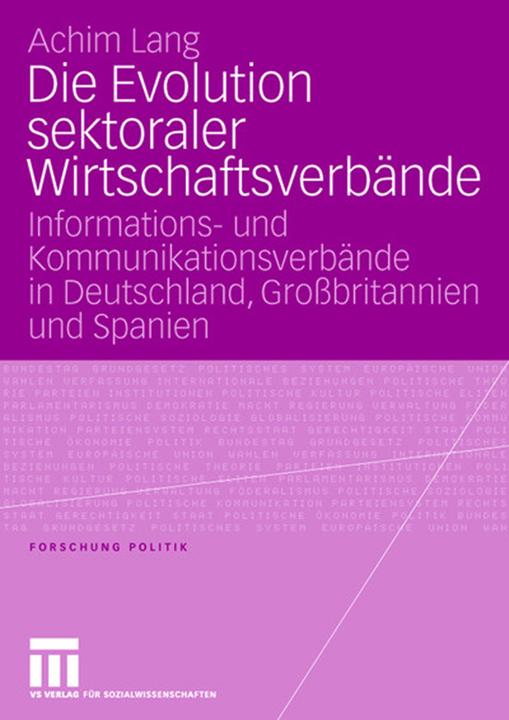 Produktbild Die Evolution sektoraler Wirtschaftsverbände (Deutsch, Achim Lang, 2006)
