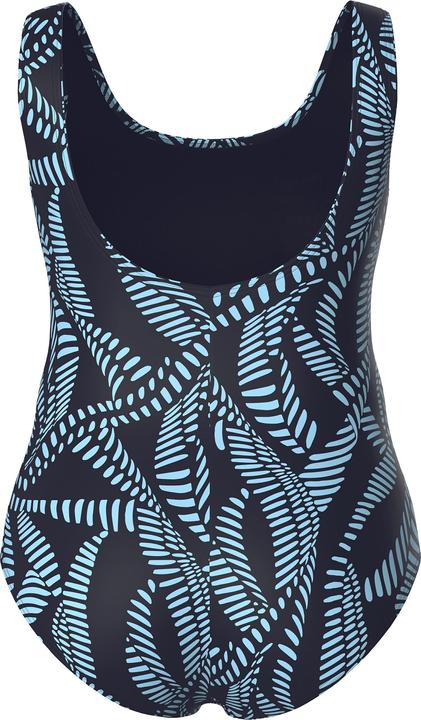 Image du produit Ulla Popken Maillot de bain sans bonnets souples, décolleté rond et motif arabesques (58)