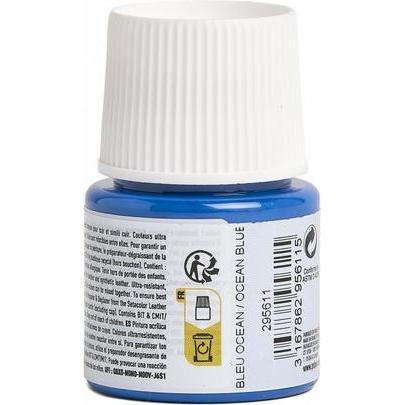 Thumbnail - Pebeo, Künstlerfarbe + Bastelfarbe, SetaCuir Lederfarben (Meerblau, 45 ml)