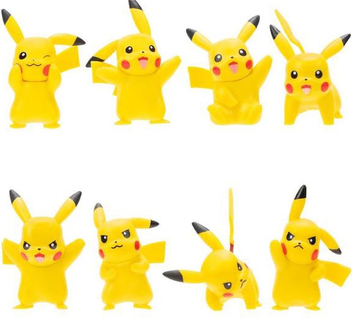 Produktbild Bandai Pokémon - 8 Figures Battle - Pack of 8 Pikachu Figures - JW2604