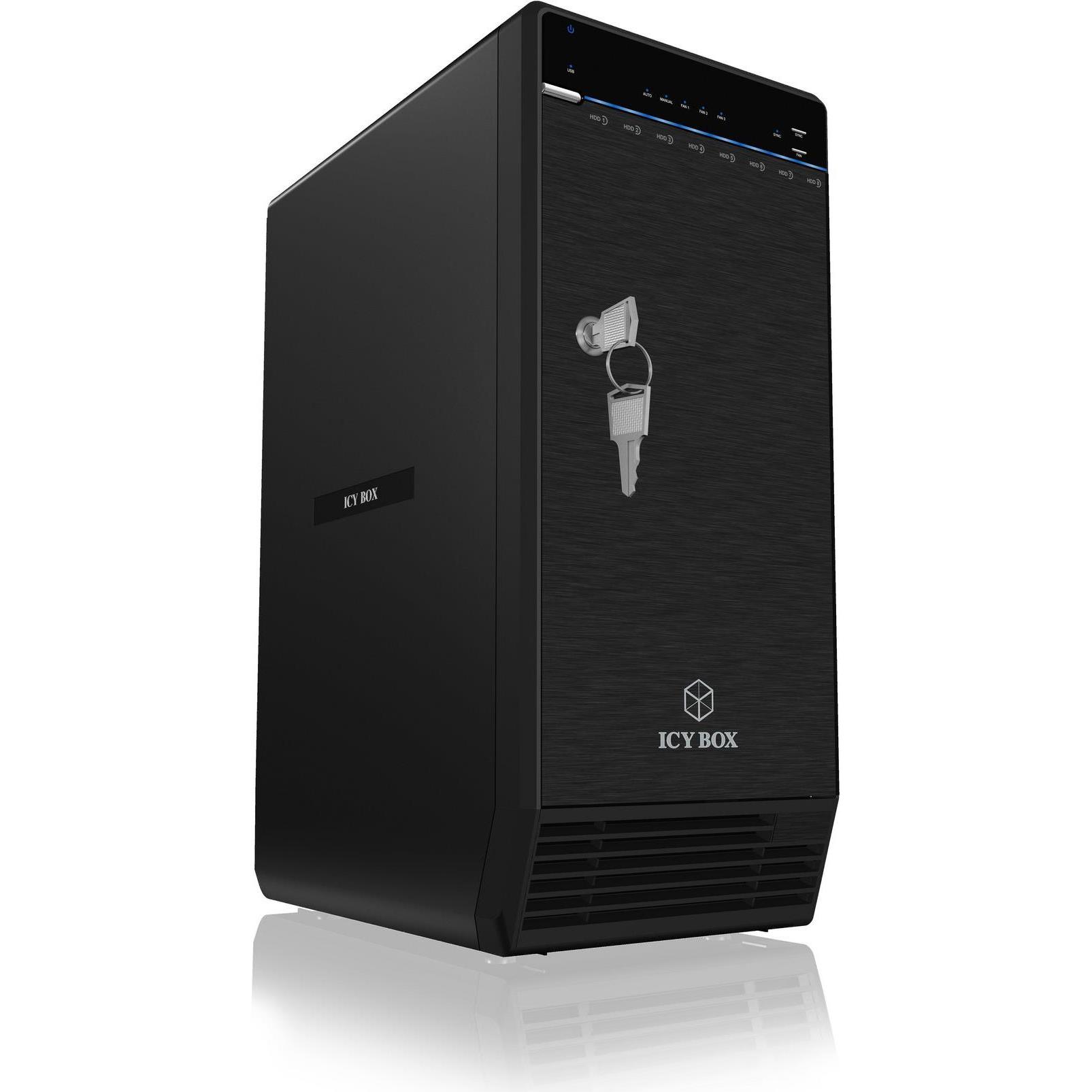 Icy Box IB-3780-C31 (2.5", 3.5"), Festplattengehäuse, Schwarz