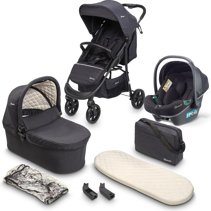 BabyGo Style 3in1 - Combi pushchair - Zwart