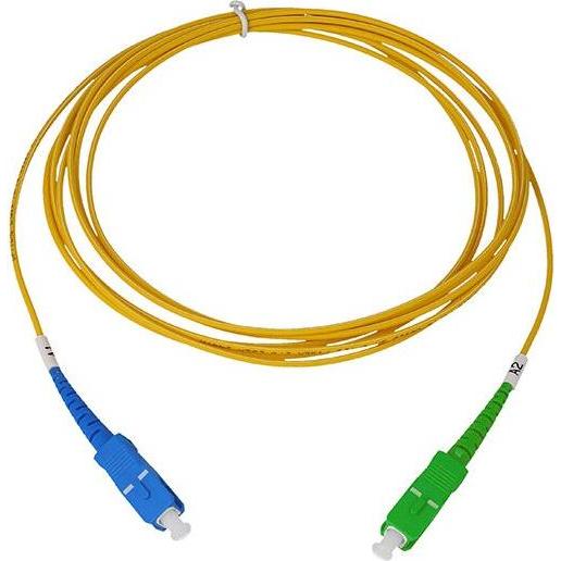 BlueOptics Cavo patch in fibra ottica Simplex SC-UPC/SC-APC monomodale 10 metri (10 m), Cavo di rete