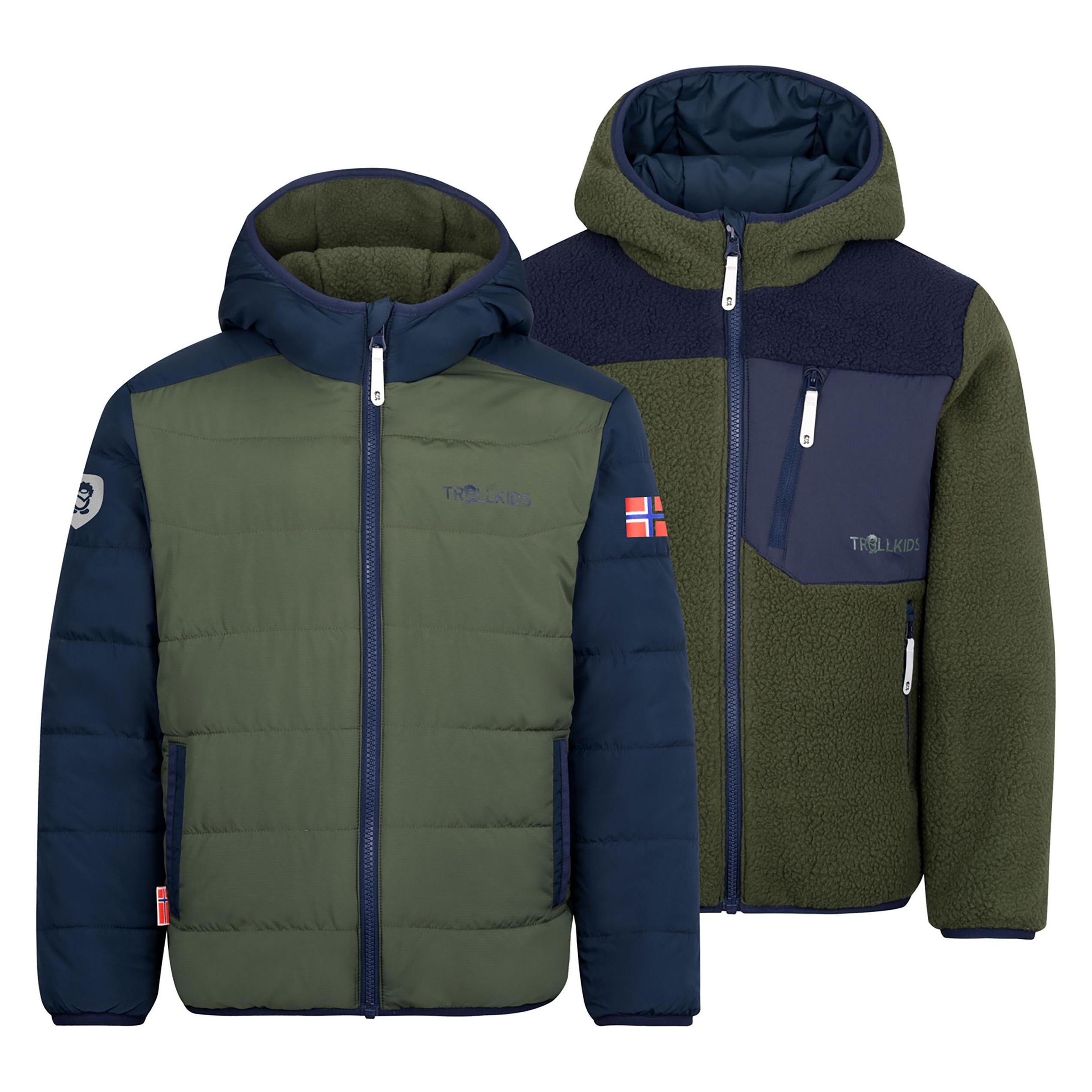 Trollkids, Mädchen, Outdoorjacken, Kid's Sandvika Turnover Jacket (140), Grün, 140