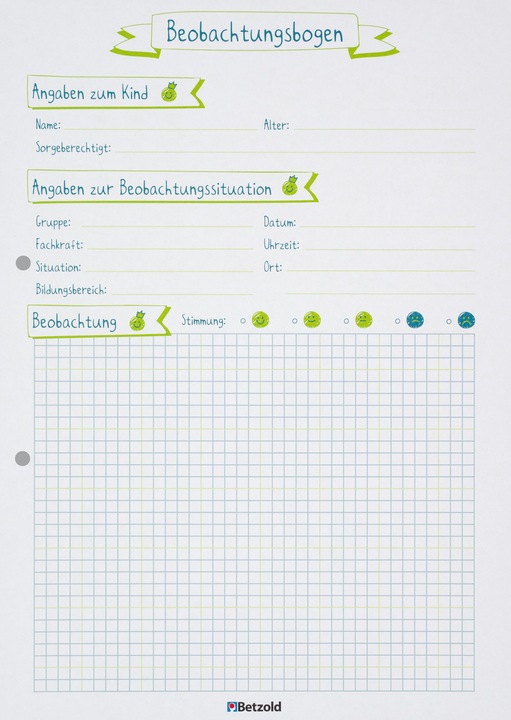 Actual product image Betzold Observation Block Kita DIN A4 (A4, German)