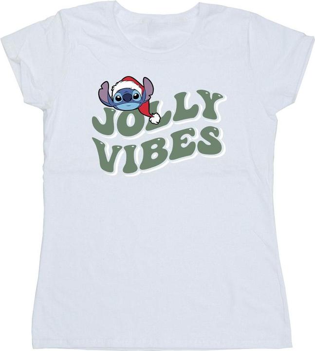 Actual product image Disney Womens/Ladies Lilo & Stitch Jolly Chilling Vibes Cotton T-Shirt (XXL)