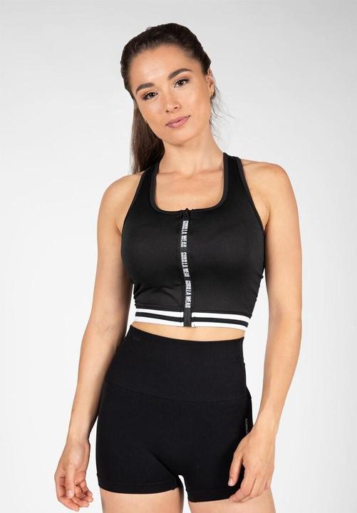 Image du produit Gorilla Wear Mesa Zip Front Crop Top Noir (XS)