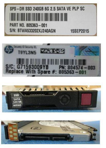 Actual product image HP 240GB SATA 6G SFF SC VE PLP (240 GB)