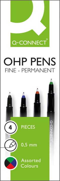 Produktbild Q-Connect OHP Marker permanent (4x)