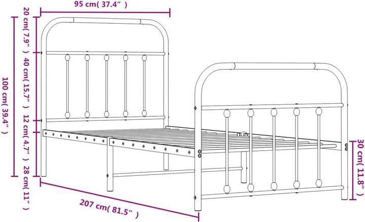 Image du produit vidaXL Bettgestell (90 x 200 cm)