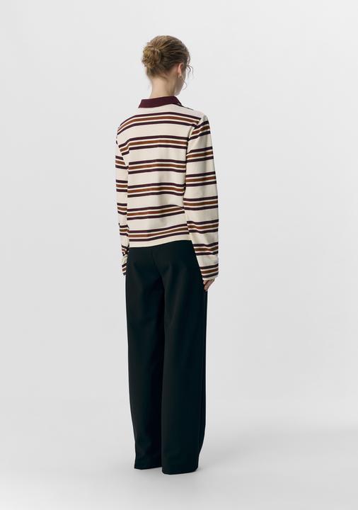 Image du produit Object Gestreiftes Langarm-Poloshirt (M)