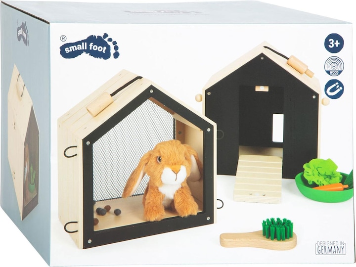 Actual product image small foot Rabbit hutch with run