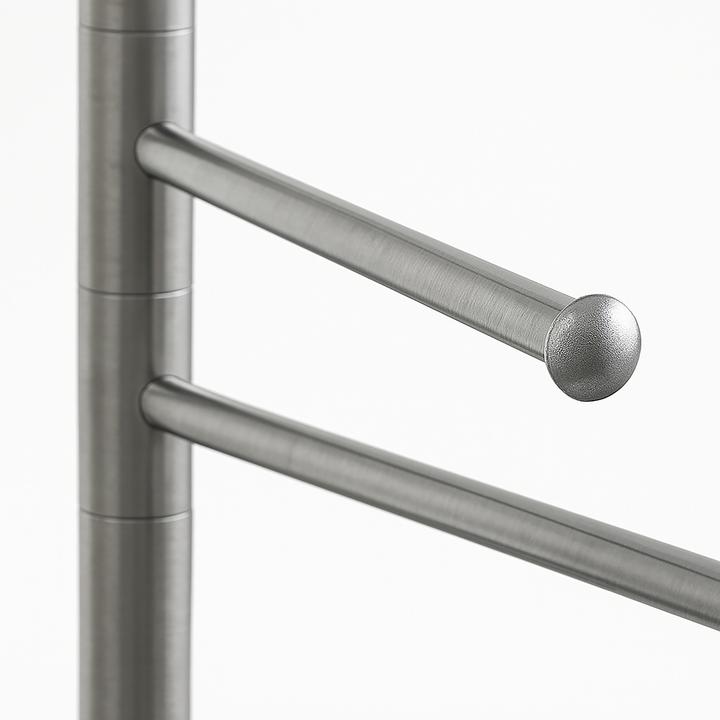 Actual product image Relaxdays - Handtuchständer Edelstahl 2-armig, Silber, 78 x 33,5 x 14 cm