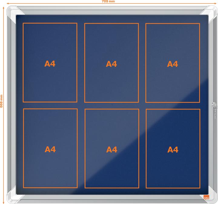 Image du produit Nobo Vitrine d'affichage Premium Plus intérieur feutre (Tableau d'affichage, 53.20 x 69.20 cm)