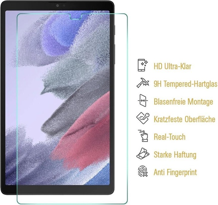Produktbild Protectorking 1x echtes Tempered 9H Panzerhartglas 3D KLAR (1 Stück, Galaxy Tab A7 Lite)