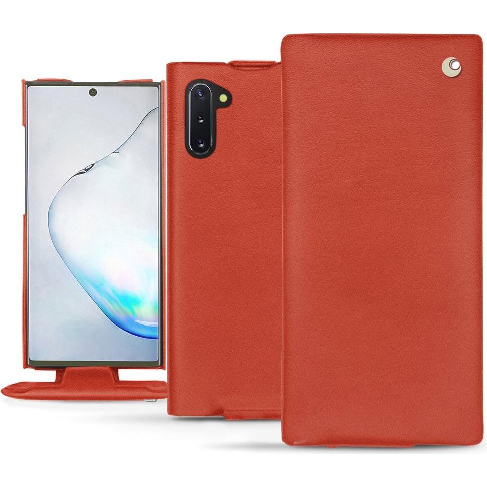 Noreve Lederschutzhülle vertikal (Samsung Galaxy Note 10), Smartphone Hülle, Orange