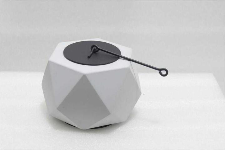 Actual product image Colibri Graphic table fire, grey (16.5 x 16.5 x 10 cm)