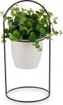 Immagine prodotto Ibergarden pianta a foglie rotonde con base in metallo bianco (30 cm)