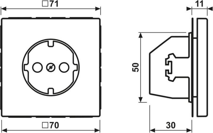 Actual product image JUNG Protective contact socket