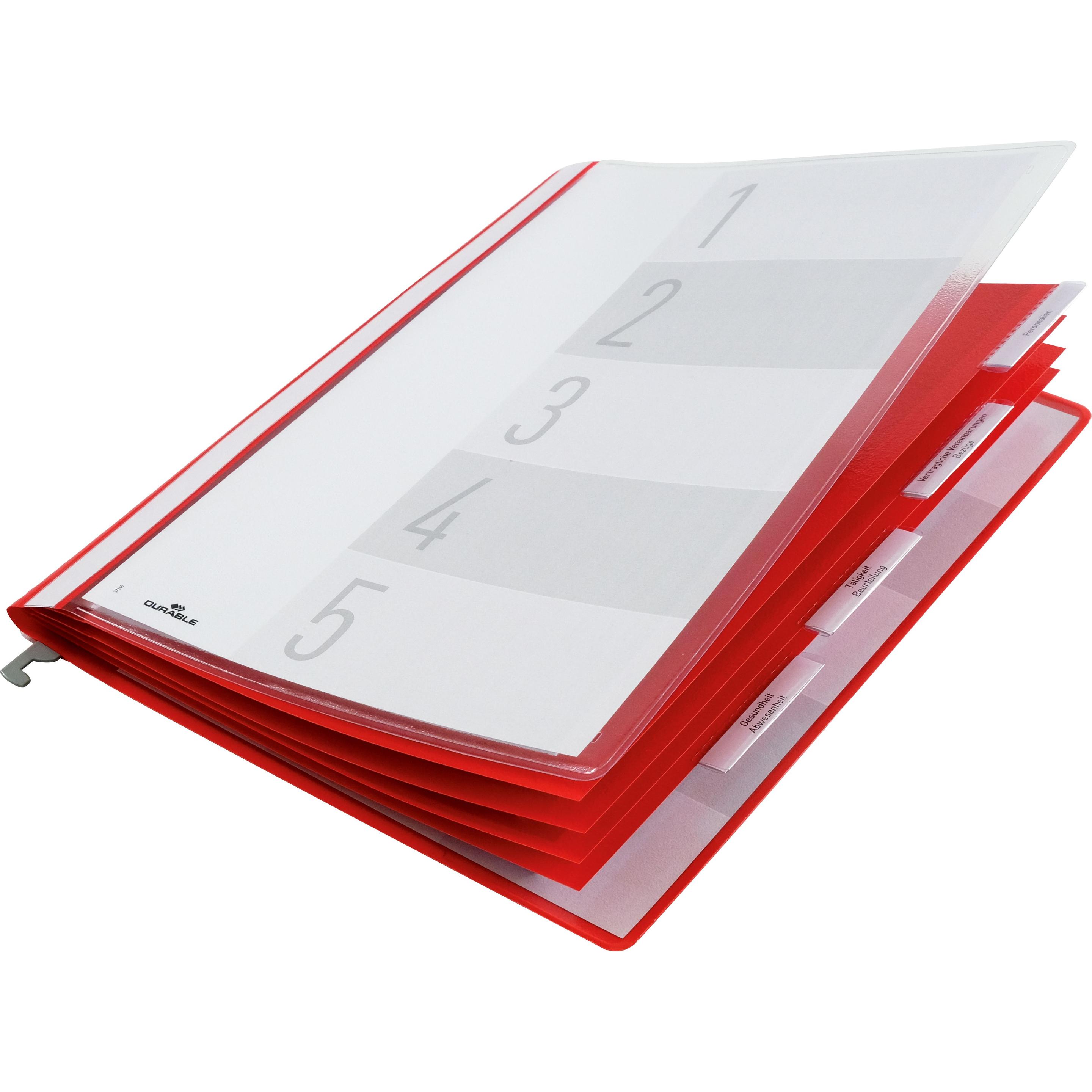 Durable, Mappe, Personalhefter 5 Stück rot (A4, 5 x)