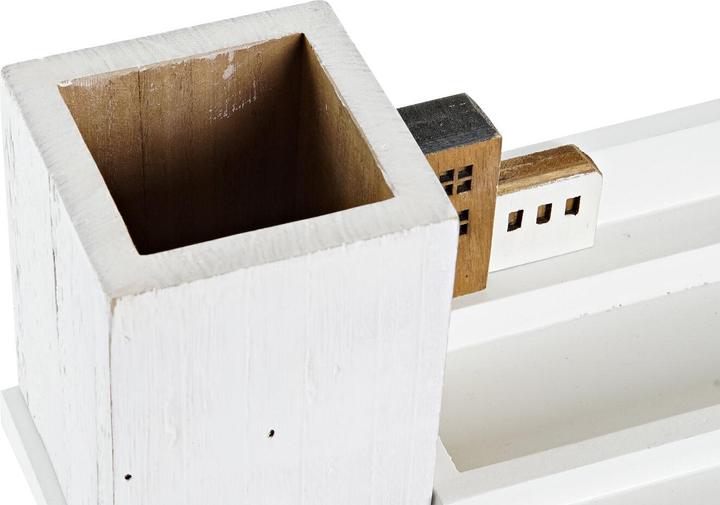 Image du produit DKD Home Decor Organiseur polyvalent Stylo Blanc Marron Bois Métal 30 x 40 cm 28 x 11 x 14 cm