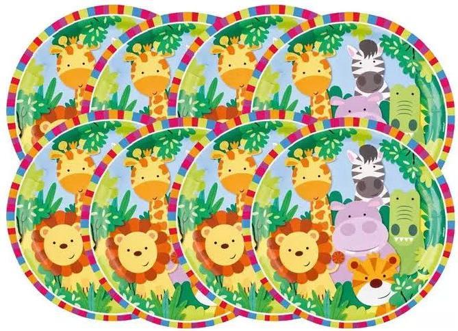 Actual product image Amscan cardboard plate jungle (8 x)