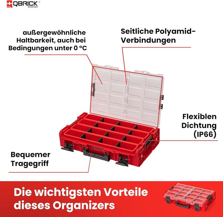 Produktbild Qbrick Organizer mit extra langen Behältern