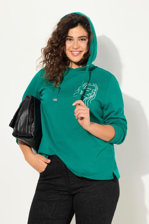 Produktbild Ulla Popken Hoodie, Gesicht, Classic, Kapuze, Langarm (50, 52)