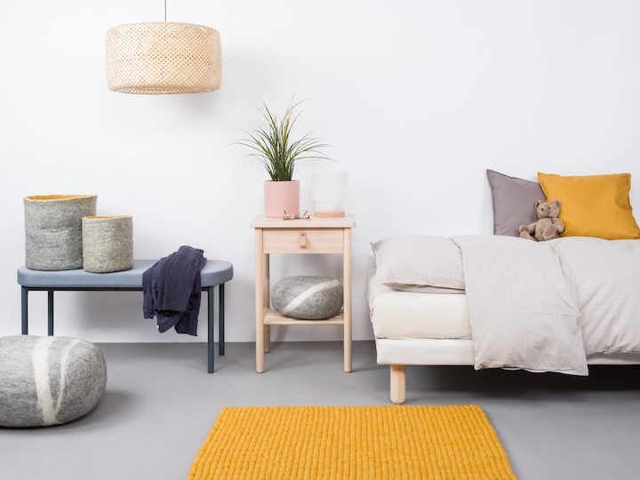 Produktbild Myfelt Klara Filzkugelteppich eckig (70 x 100 cm)