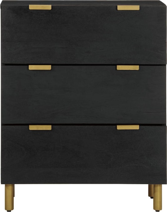 Image du produit VidaXL Buffet avec tiroirs Commode Buffet Armoire Noir Bois composite (60 x 33 x 75 cm)