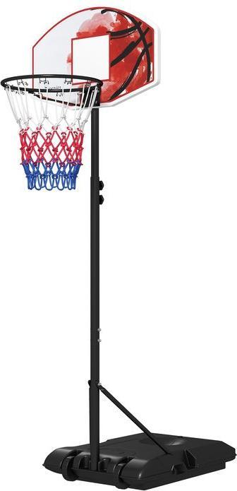 Actual product image Swisshandel24 Basketballkorb Outdoor mit Ständer, 179-209 cm höhenverstellbar, Schwarz