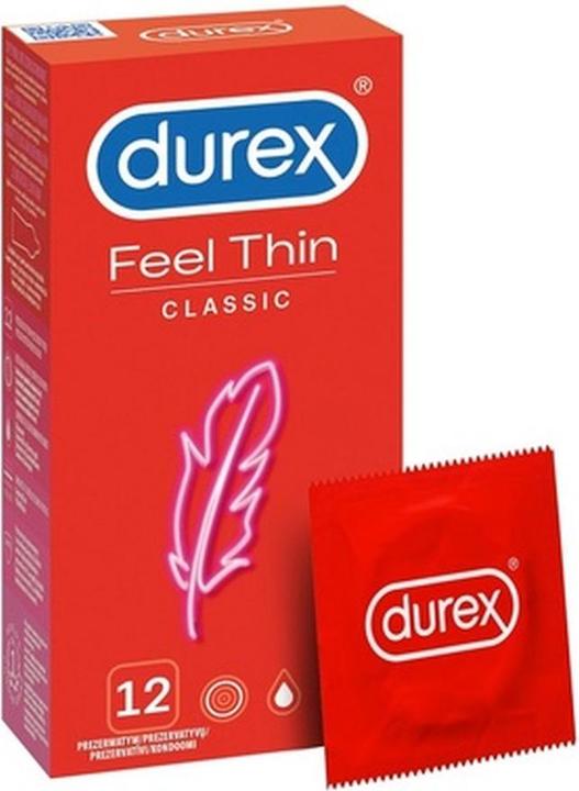 Durex Feel Thin Classic Latex Condoms 12Pcs (12 pcs.)