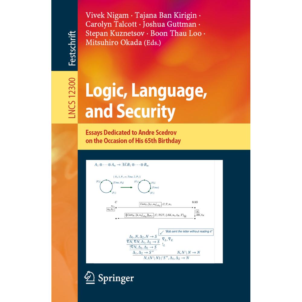 Logic, Language, and Security, Fachbücher von Carolyn Talcott, Mitsuhiro Okada, Joshua Guttman, Vivek Nigam, Stepan Kuzn...