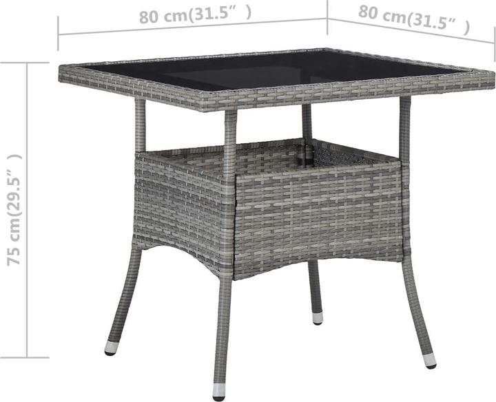 Produktbild vidaXL Gartenmöbel-Set (80 x 80 x 75 cm)