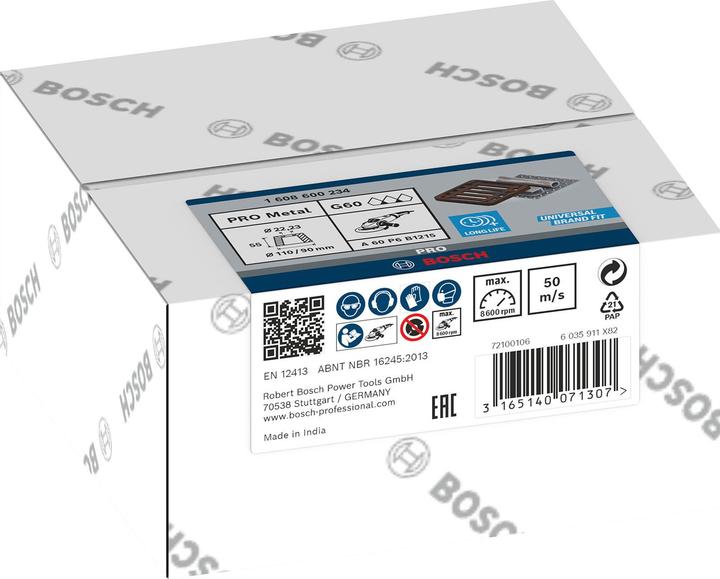 Produktbild Bosch Professional Zubehör PRO Metal Konischer Schleiftopf, 90 x 110 x 55 mm, G60 (60)