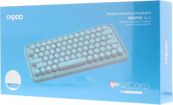 Actual product image Rapoo Mechanical multi-mode keyboard Ralemo Pre 5, DE layout, blue (DE, Wireless)