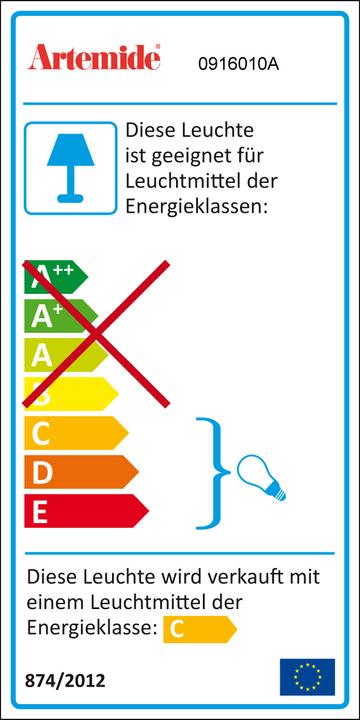 Label énergétique Artemide Mesmeri (R7)