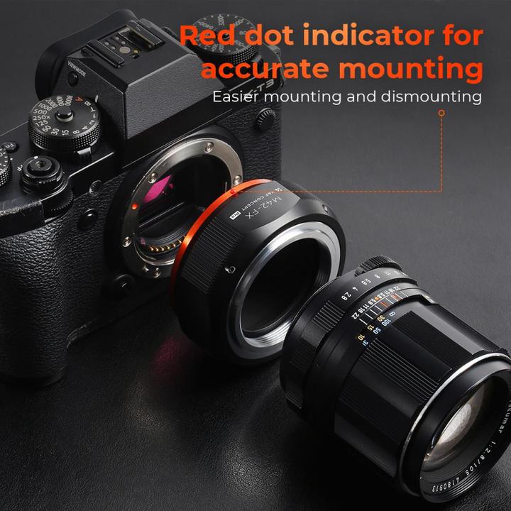 Immagine prodotto K&F Concept M10115 Attacco adattatore per obiettivo ad alta precisione, M42-FX PRO