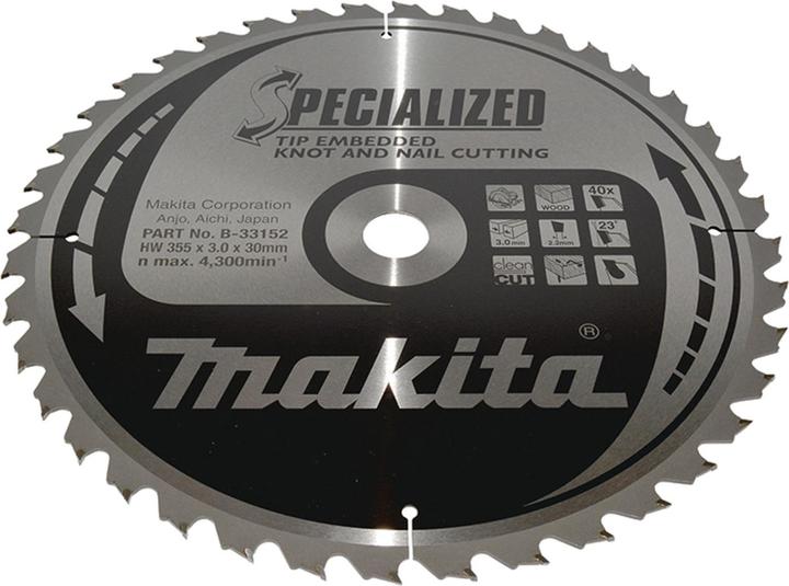 Productafbeelding Makita SPECIALIZED zaagblad 355x30x40Z