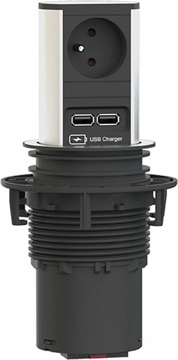 Produktbild Bachmann Steckdoseneinheit ELEVATOR, 1 x UTE FR, 1 x USB (1 x, CEE 7/5, CEE 7/3, 2 m)