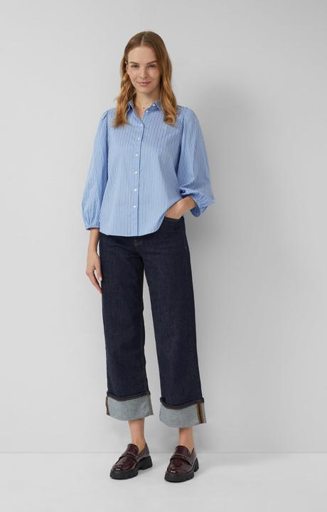 Immagine prodotto s.Oliver Bluse Gestreifte Hemdbluse mit 3/4-Arm und Raffung (44)