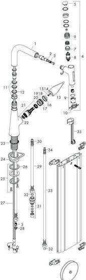 Productafbeelding hansgrohe HG ééngreeps wastafelmengkraan 220 TALIS S DN 15 m sBox uittrekbare vuistdouche ES-Op.